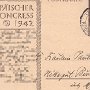 Postkarte - Vom europäischen Postkongress Wien zum Rittergut Burkartshain 1942